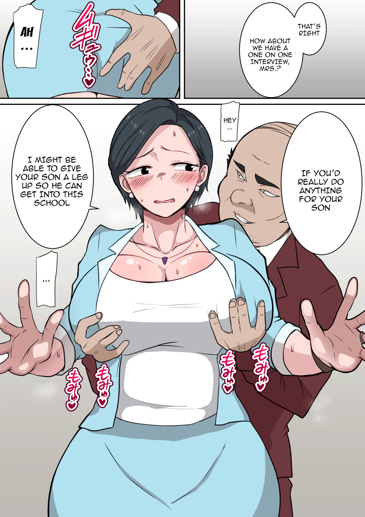 Hentai Manga Comic-A Helicopter Mom's Shady School Entrance Netorare Bribe-Read-5